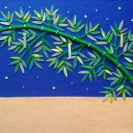 七夕フェルトイラスト